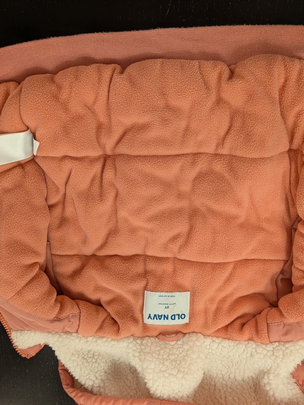 Old Navy Coral Pink Sherpa-Lined Jacket - Picture 6 of 8